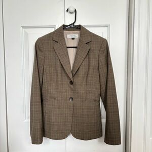 Tahari Brown Checkered Women's Blazer
